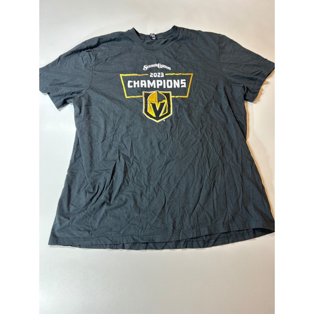 District T-Shirt Men's 3XL Black 2023 Champions Vegas Golden Knights Graphic Tee